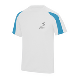 padel t-shirt herr turkos vit